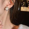 Brincos de Pérola Assimétricos Simples Ecológicos Geométricos Elegantes Versáteis Estilosos Brincos Retrô Populares Moda Populares