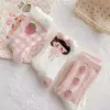 Calcetines de terciopelo de visón rosa de invierno para mujer, un calentador de pies para dormir en la cama, manteniendo los pies calientes en condiciones frías, adecuados para estudiantes en dormitorios