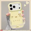 Capa de rosto de animal adequada para Apple 17 Pro Max, iPhone 16 silicone transparente, 14 com suporte, 15 desenho animado, 13 para mulheres