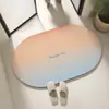 Alfombrilla Sencilla de Tierra de Diatomeas para Entrada de Baño, Absorbente de Agua, Secado Rápido, Alfombrilla Antideslizante para Sala de Estar, Elimina el Polvo, Resistente a la Suciedad y al Desgaste