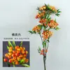 Flor artificial de feijão de acácia de frutas vermelhas Azevinho norte-americano fruta rica baga vermelha Arranjo de flores decorativo de Ano Novo uma geração de cabelo