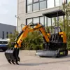Mini excavadora de 1.5 toneladas exportada a Rusia, fabricante de máquinas de gancho agrícola para excavación de zanjas y remoción de tierra en parques industriales