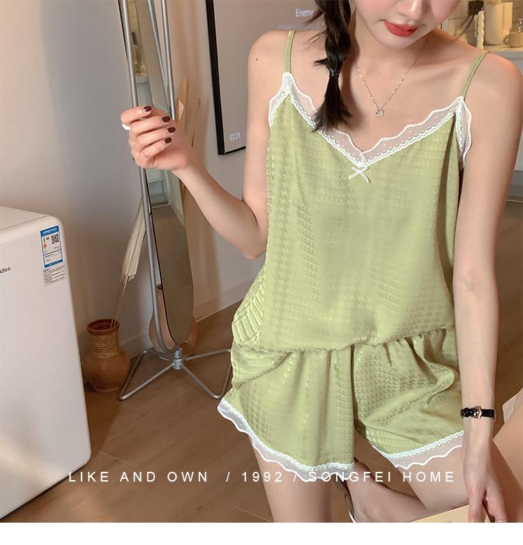 3065千鸟格吊带套装_13