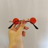 2024 Gafas de Sol Redondas Super Pequeñas Retro Mini Celebridad de Internet Forma Cóncava Montura Redonda Gafas Pequeñas Gafas de Sol para Hombre y Mujer Punk Trendy