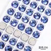 Yiwu Mayoreo Hebilla Plana Redonda Superior Accesorios de Costura Decoración de Bodas Accesorios Hechos a Mano Diamante de Cristal Cosido a Mano Fondo Plano Doble Agujero