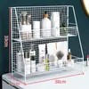 Popular estante de hierro de múltiples capas, estante de almacenamiento de cosméticos sin montaje, organizador de escritorio para cuidado de la piel para dormitorios estudiantiles