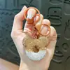 Chaveiro Coração Cheio de Diamantes Vazado Criativo Diamante Amor Chaveiro de Carro Portátil Pingente de Bolsa para Estojo de Fone de Ouvido