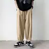 Calça casual masculina japonesa estilo Harajuku minimalista transfronteiriço, nova e moderna, versátil, chique e com estilo sem esforço