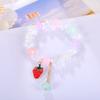Pulsera de Frutas de Color Caramelo Fresca y Linda Estilo Coreano para Mujer Verano Simple Estilo Mori Estudiante Novia Pulsera de Cristal