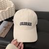 Ins Gorra de Béisbol Gris Vintage para Mujer Verano Estilo Americano Lavable Cabeza Grande Esperando Moda Otoño e Invierno Mostrar Rostro Gorra Pequeña