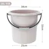 Cubo de almacenamiento de agua para el hogar, cubo grande de plástico engrosado, cubo redondo grande portátil para dormitorio de estudiantes con cubo de ropa resistente a caídas, lavabo