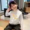 Otoño Invierno Niños Bebé Elegante Moderno Niños Camiseta Térmica de Manga Larga Mediano Grande Niños Ropa Interior de Capa Base Top de Cuello Alto