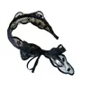 Diadema de malla con lazo de encaje de ala ancha estilo francés de verano para mujer, estilo pastoral, simple y versátil, accesorio para el cabello de alta gama