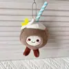Pingente Fofo de Pelúcia de Coco Boneca Desenho Animado Brinquedo de Fruta Charme de Bolsa Presente Lembrança de Coco de Hainan