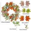 Venta Caliente Transfronteriza Amazon Festival de la Cosecha Decoraciones de Otoño Decoración de Ventana del Hogar Colgante de Puerta Calabaza Blanca Artificial Flor de Hoja de Arce