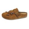 Medias Pantuflas Baotou de Suela Gruesa para Uso Exterior de Mujer Moda Versátil Casual Perezoso Sandalias y Pantuflas Antideslizantes Nueva Primavera y Otoño 2025