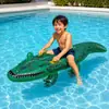 Flotador inflable de cocodrilo de dibujos animados de PVC / Juguete flotante para fiesta en la piscina Flotador de cocodrilo / Adecuado para múltiples escenarios