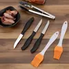 Supermercado Lightning Warehouse Juego de Herramientas para Barbacoa al Aire Libre Brocha para Aceite de Barbacoa Cuchillo para Ostras Pinza Cuchillo Pequeño Combo Desechable