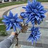 Viento de océano azul flores de simulación para boda al por mayor azul oscuro azul zafiro azul bruma blanco boda camino guía techo flores falsas