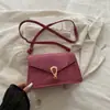 2026 Hebilla Retro Moda Nuevo Simple Popular Estilo Coreano Moda Simple Bolso Pequeño Cuadrado de Hombro Cruzado para Mujer