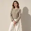 Abrigo de Cachemira Huang Yuxiang Otoño/Invierno 2026, Abrigo Corto Estilo Chanel para Mujeres Petites, Abrigo de Lana para el Trabajo para Mujeres