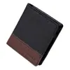 Carteira Masculina de Moda de Fábrica BSCI Carteira Curta Masculina Multi-Cartões Carteira de Cor Contrastante Costurada Porta-Moedas Masculino