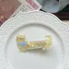 Bonita Horquilla de Perro Largo de Colores Láser Corazón de Niña Versátil Japonesa y Coreana Horquilla Estudiante Dibujo Animado Tocado para Niñas