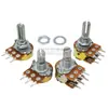 Potenciómetro simple doble WH148 amplificador ajustable B1K2K5K10K20K50K100K500K mango 15 20MM