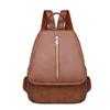 Mochila Simples de Novo Estilo Mochila Temperamental Multicamadas Mochila Feminina de PU Macio para o Trabalho Mochila de Alto Nível Sem Logo
