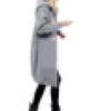 2021 Amazon Otoño Nuevo Sudadera de Terciopelo Larga Oversize para Mujer Talla Grande Holgada con Capucha Chaqueta Cárdigan