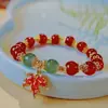 Pulsera de Cerámica con Cuentas de Estrella de Concha Estilo Resort para Mujer, Pulsera Exquisita de Nicho de Lujo Ligero, Pulsera para Fiesta de Estudiantes de Aspecto Elegante