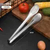 Pinzas Exquisitas para Alimentos de Acero Inoxidable 304 Pinzas Gruesas para Alimentos con Múltiples Agujeros Pinzas para Barbacoa Pinzas para Pan de Cocina Pinzas para Bistec