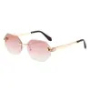 Gafas de Sol Polarizadas sin Marco para Hombres y Mujeres, Protección UV, Ciclismo, Conducir, Gafas de Sol a la Moda