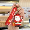 Llavero de Muñeco de Nieve Navideño Colgante para Mochila Estudiantil Regalo de PVC Navideño Regalo de Papá Noel Temporada de Graduación