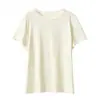 Camiseta Feminina de Manga Curta com Ombros Normais, Gola Redonda Estilo Francês, Verão 2026, Curta, Elástica, Slim Fit, Estilo Hot Girl, Cropped Emagrecedor