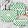Bolsa de Mano Acolchada Estilo Coreano de Gran Capacidad para Cosméticos Set de Tres Piezas Bolsa de Almacenamiento Portátil