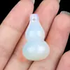Accesorios de Colgante de Calabaza de Cristal Natural de 30 mm para Manualidades Jade Ágata Piedra Colgante Pequeño de Calabaza Joyería Cristal Blanco