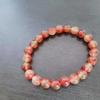 Pulsera de Calcedonia Transfronteriza Europea y Americana de 8 mm, Pulsera de Perlas de Calcedonia, Pulsera de Niña Moda y Dulce, Pulsera Suave para Envolver el Dedo