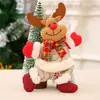 Decoraciones Navideñas Papá Noel Muñeco de Nieve Ciervo Regalo de Navidad Colgante Pequeño Muñeco de Peluche Colgante para Árbol de Navidad Suministros