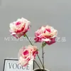 Nuevo 3 Cabezas Sin Hojas Diamante Rosa Rosa Artificial Decoración Hogar Hotel Boda Hotel Ventana Fabricante Mayorista