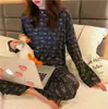 Pijamas de Manga Larga para Mujer de Primavera y Otoño, Lindos Dibujos Animados Casuales y Cómodos Estilos Delgados de Otoño e Invierno que se Pueden Usar Afuera Conjuntos de Ropa para el Hogar para Mujer