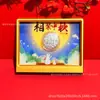 Novo Estilo Chinês Flor Lua Boa Redonda Felicidade Perfeição Suporte de Exibição de Bolo da Lua Festival do Meio Outono Ouro Puro Exibição Atividade Presente Atacado Disponível
