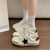 Zapatos de Lona con Estrellas para Mujer 2026 Verano Delgados Transpirables Material de Cáñamo Versátiles Zapatos de Entrenamiento Alemanes Ligeros Suela Suave Casual Zapatos Forrest Gump