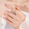 Hebilla de Cinturón de Anillo de Luz de Fritillaria Natural sin Color Lujo Niche Diseño Anillo para Dedo Índice Acero de Titanio 18k Combinación Perfecta Mujer
