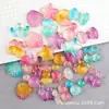 Acessórios de Resina com Glitter Gradiente Acessórios de Cabelo Coroa Grampo de Cabelo Estrela de Cinco Pontas Concha Coração Furo DIY Patch para Sapato