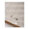 Moda Transfronteriza Clásico Combinable Latón Chapado en Plata Sin Decoloración Combinable Nicho Colgante Exquisito Lujo Ligero Sensación de Alta Gama