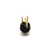 Mini XLR de 4 pines P-Pin Carcasa Chapada en Oro Negro Chapada Enchufe para Micrófono Mezclador Amplificador