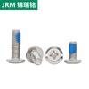 Tornillo de máquina de borde dispensador de acero inoxidable 304, tornillo anti-aflojamiento y anti-caída con pegamento azul, perno roscado pre-recubierto