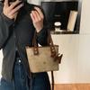 Bolso de Cubo Portátil Estampado de Moda para Mujer 2025 Nuevo Estilo Coreano Simple Combinable Bolso de Hombro Bolso Mensajero de Alta Gama