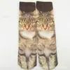 Calcetines de expresión emoji cara sonriente comercio exterior gato solo estampado animal calcetines de impresión digital 3D de doble cara calcetines de tubo AliExpress